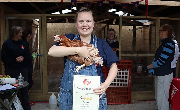 Rose Higgins - rescue hens in cheshire