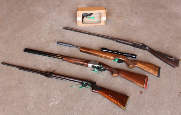 firearms surrender - rifles handed in during police weapons amnesty