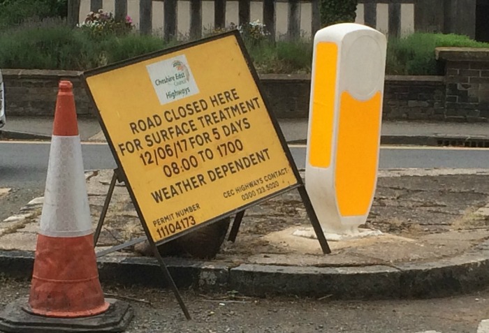 road closed sign London Road