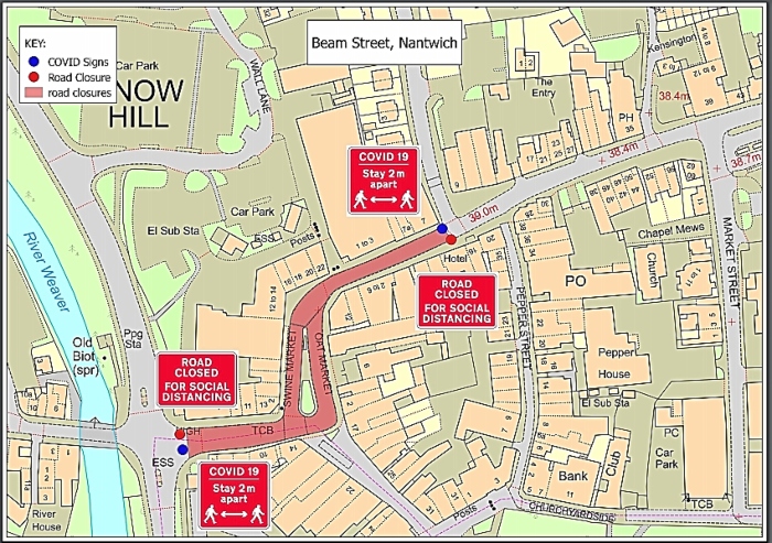 road closure nantwich - social distancing (1)