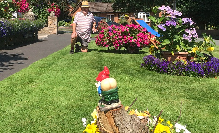 rumpus in wistaston caused by laurence perry's gnomes