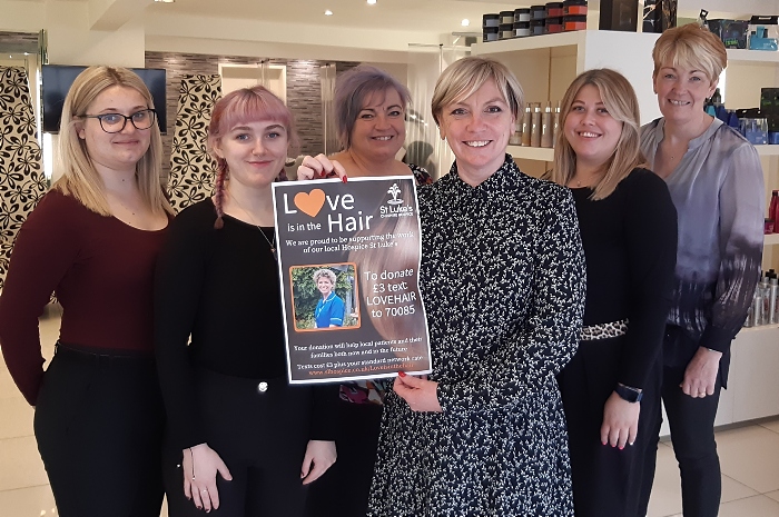 hair salon, salon vie - cutting edge campaign - st luke's hospice