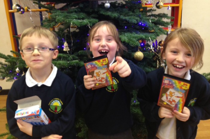 santa's rusty robot, pupils from nantwich primary academy