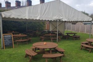 second marquee at the leopard pub beer garden