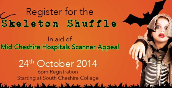 skeleton shuffle poster for mri scanner appeal event