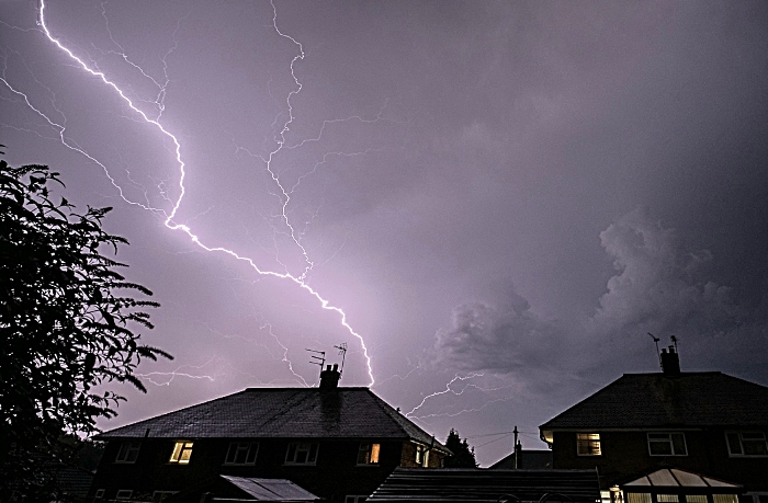 thunder and lightning in Nantwich August 2020