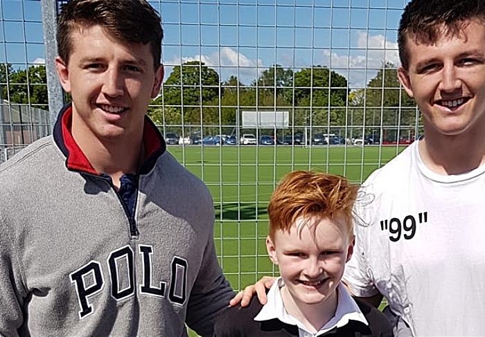 tom and ben curry with younger player lewis cox