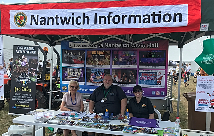 town counillor Butterill and staff at Nantwich Show