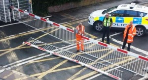 Level crossing barriers crash causes gridlock in Nantwich