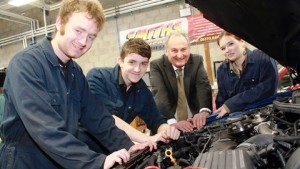 Nantwich students catch up with world record speedster Richard Noble