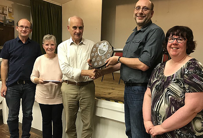 winning quiz team for second consecutive year were 4inacorner - receiving Fred Lorimer trophy